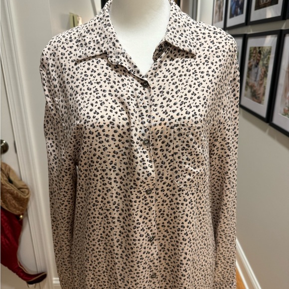 Aura Leopard Button Front Maxi Shirt Dress - Picture 2 of 10